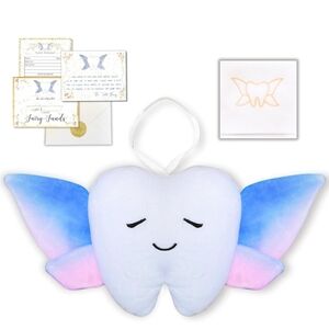 Squishie Tooth Fairy Holder Door Pillow with Pocket and Poem Hanging Plushie